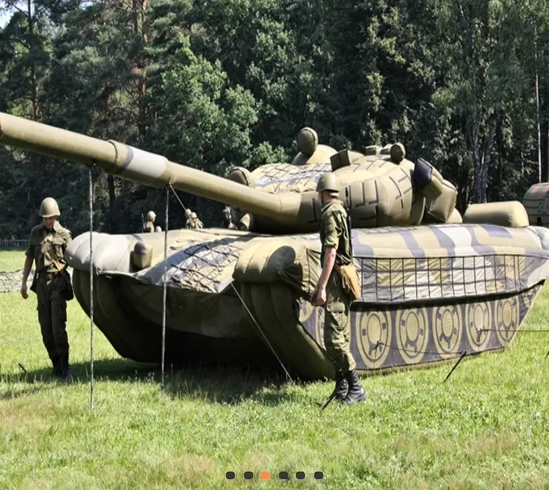 Large High Quality Inflatable Panzer Car Camouflage Vehicle Model Balloon Giant Inflatable Tanks for Display
