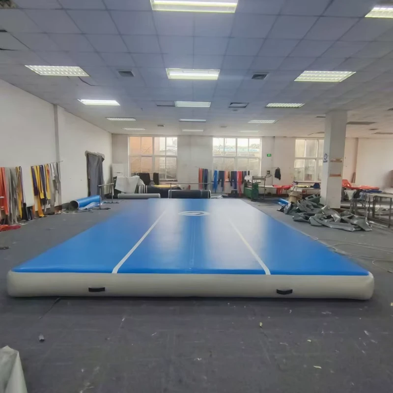 Grande Tapete de Ginástica Inflável Airtrack para Uso Doméstico com Lados em PVC Carbono