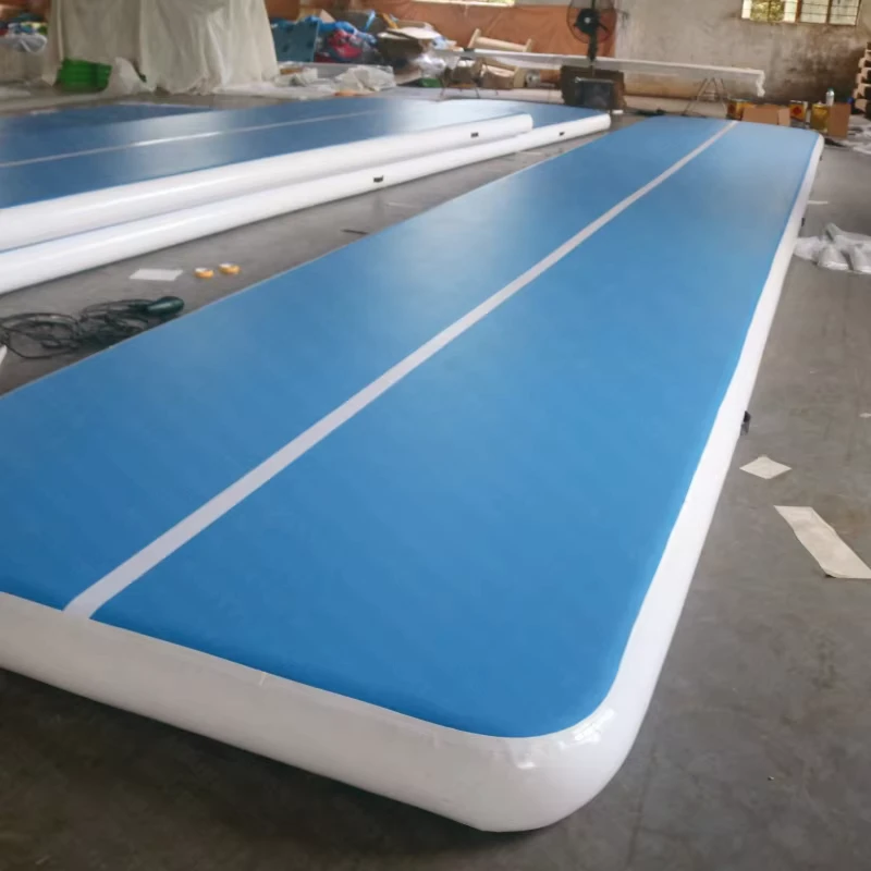 Colchoneta de Gimnasia Inflable Grande para Uso en Casa con Lados de PVC de Carbono