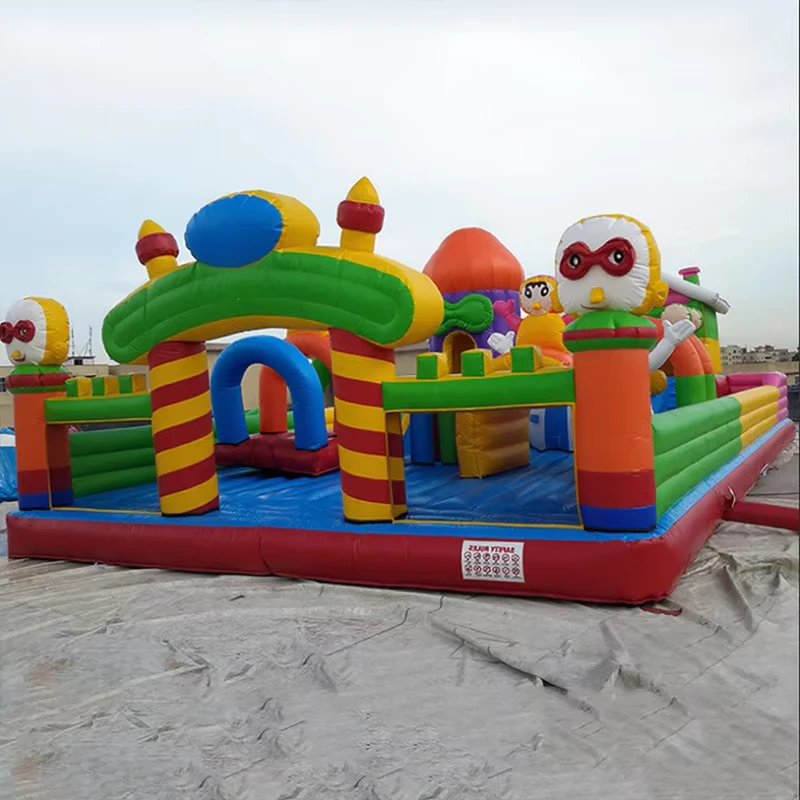Equipo de entretenimiento inflable grande, castillo travieso, tobogán, combinación de trampolín, castillo inflable de pingüino