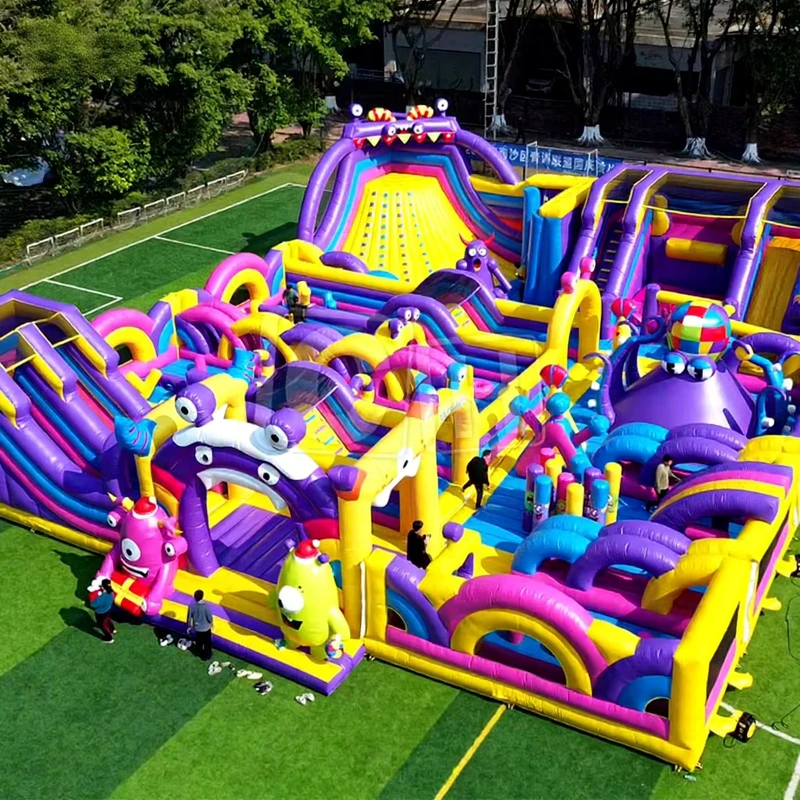 Large Inflatable Amusement Park Outdoor Inflatable Park Obstacle Course for Commercial Playground