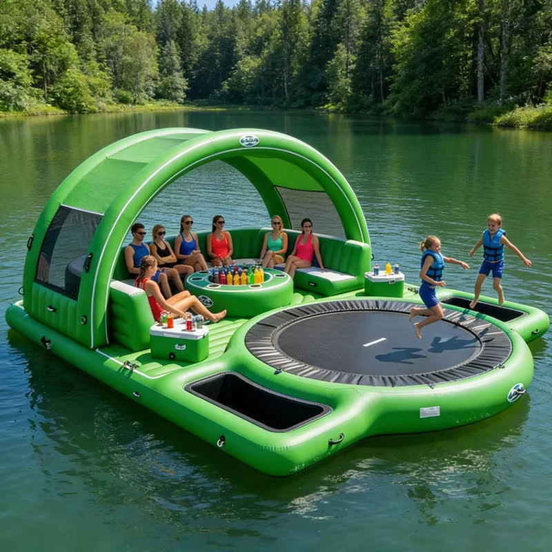 Large Inflatable Aqua Sports Bouncer Castle New Design Floating Water Park for Amusement by Sea Lake PVC Material