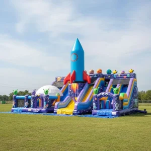 Large Inflatable Bouncy Castle Sliding Jumping Colorful Moonwalk for Amusement Park