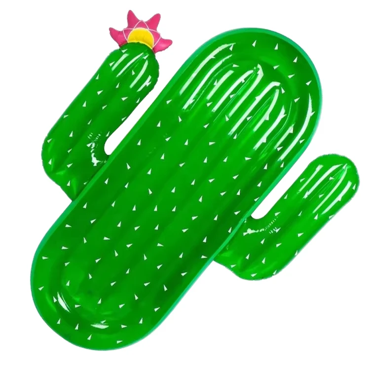 Large Inflatable Desert Cactus PVC Material 1 Person Water Lounger Beach Pool Float 100kg Max Capacity Water Amusements