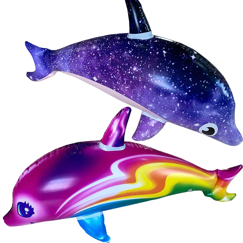 Mainan Dolphin Inflatable Besar untuk Dekorasi Pesta Anak, Balon Ikan Hiu