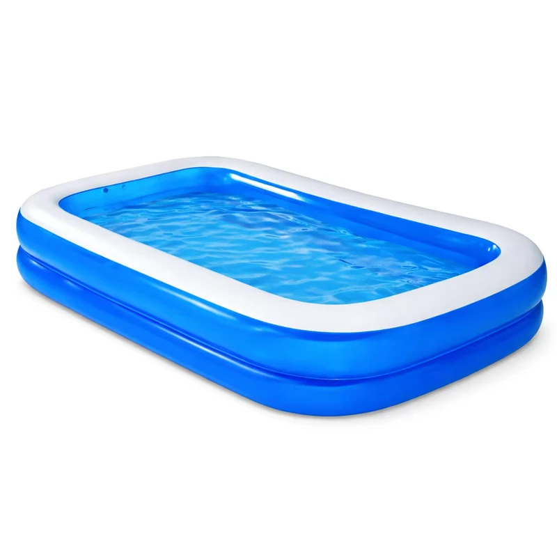 Bể bơi gia đình bơm hơi lớn ngoài trời, bể bơi hình chữ nhật PVC cho trẻ em và người lớn trong sân