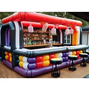 Большая надувная развлекательная платформа, надувной бар, плавательный бар
