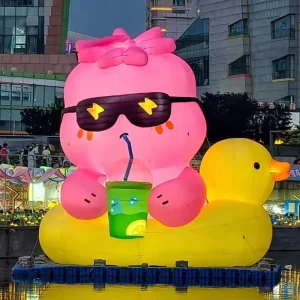 Large Inflatable Mascot Little Dragon Air Model Custom made Summer Decoration Activities Eye catching Surfing Boy