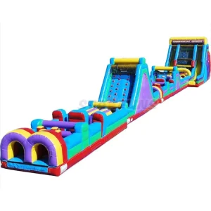 Large Inflatable Obstacle Course Equipment Bounce House with Climbing Wall for Adults