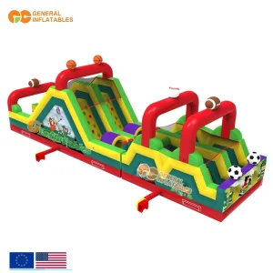 Large Inflatable Obstacle Course Race Commercial Grade Inflatable Interactive Game for Sports Event