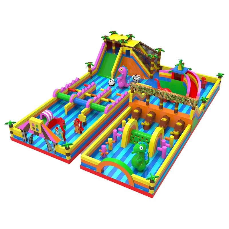 Gran parque inflable temático, dinosaurio grande, casa de rebote inflable
