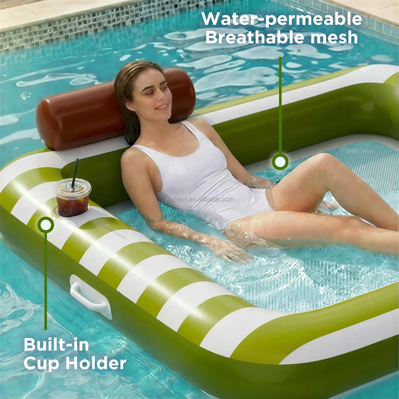 Large Inflatable Pool Float Water Floating Hammock Pool for Adult Swimming Water Mesh Mat Summer Beach Lake Party Gifts