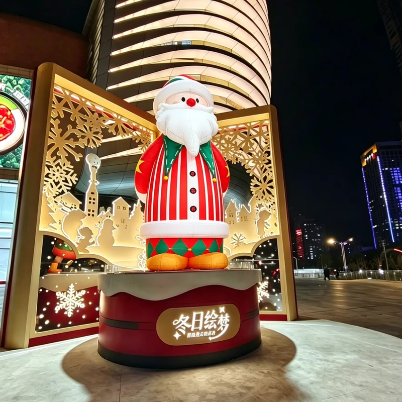 Gran Santa Claus inflable de Navidad, decoración inflable exterior, suministros de decoración navideña