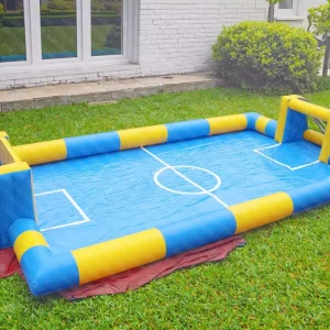 Large Inflatable Soap Football Court Soccer Field Castle CE Certified PVC Material Double Stitched Commercial Use Customizable