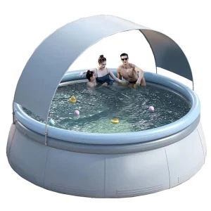Large Inflatable Swimming Pool Diameter 3.6m Inflatable Pool for Adult Kids Family Fun With Sunshade