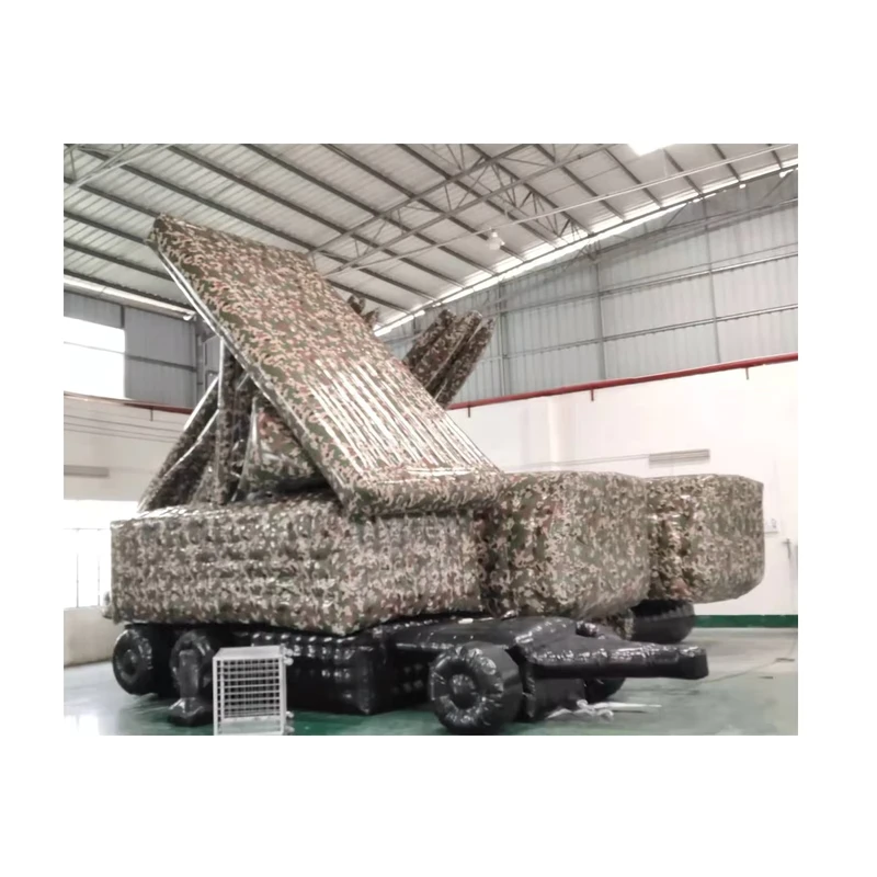 Large Inflatable Tank Model Custom Camo Inflatable Weapon Praop for CS Game Shooting Range Decor