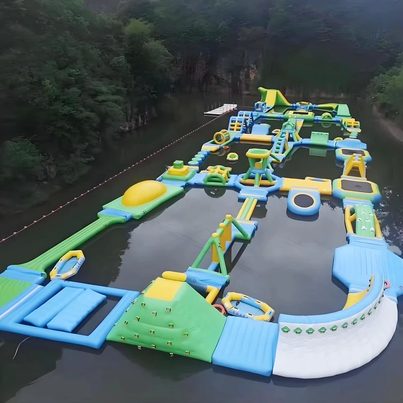 Grande Parque Aquático Inflável Gigante Flutuante Personalizado em PVC Durável para Lago, Mar, Piscina, Resort e Jogos Aquáticos