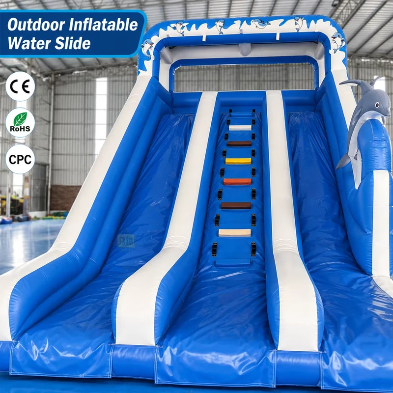 Grand toboggan aquatique gonflable pour piscine, équipement de parc aquatique à usage commercial, certifié CE et ASTM