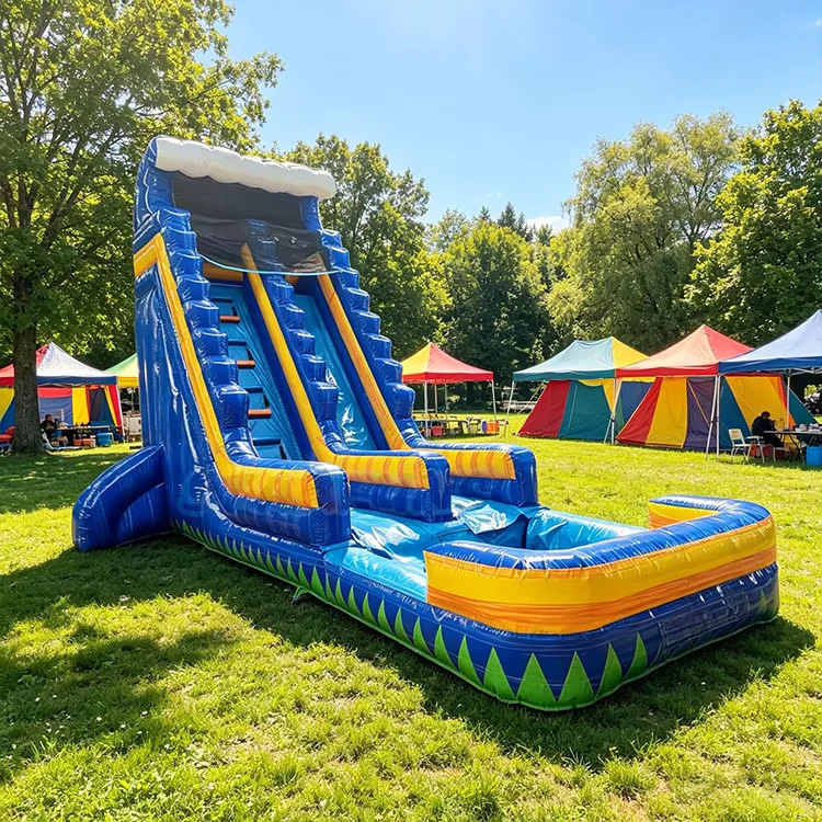 Grande escorrega de água inflável para crianças e adultos - Grande escorrega de água inflável para piscina para aluguer de festas