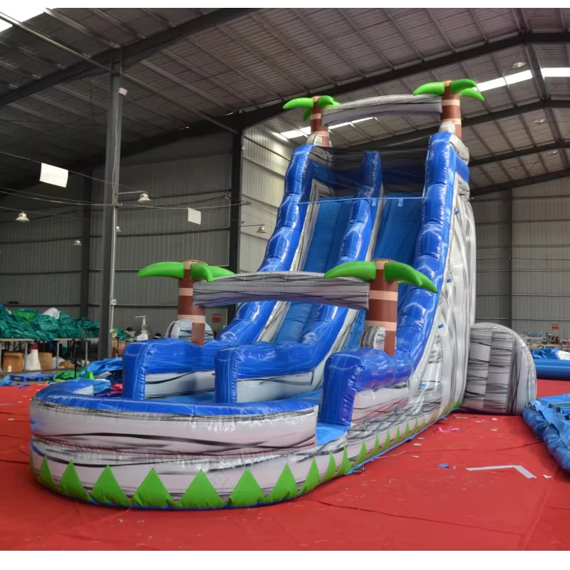 Grande maison gonflable pour enfants en PVC, châteaux sautants, toboggan aquatique gonflable