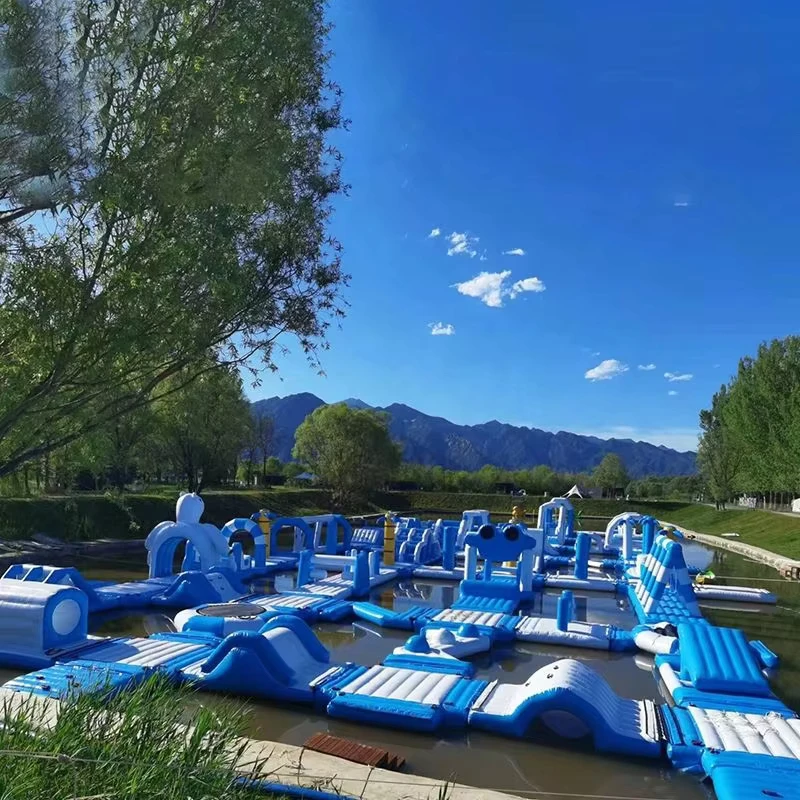 Große Kinder Outdoor See-Lake aufblasbare Wassertrampolin schwimmender kommerzieller Park Spielplatz Aquapark aufblasbarer Wasserpark
