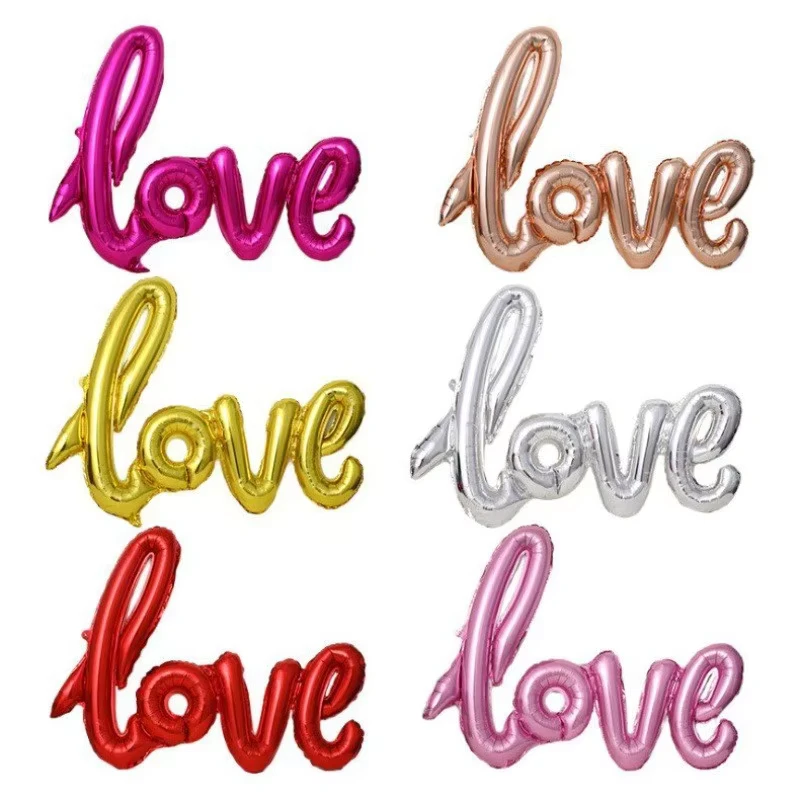 Bóng Bay Foil "Love" Lớn, Bóng Chữ Lãng Mạn Cho Trang Trí Đám Cưới, Lễ Đính Hôn, Ngày Lễ Tình Nhân & Tiệc Tắm Cô Dâu