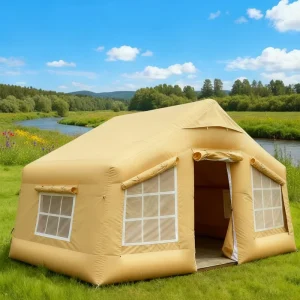 Large Luxury Waterproof Inflatable Tent With Stove Hole and AC Hole for Party Camping