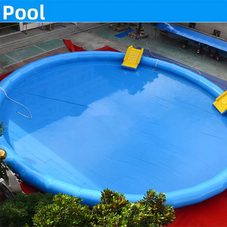 Großer Mobiler Kinder Aufblasbarer PVC-Wasserpool mit Sandkasten und Blubber-Spielset 19x8x0,8m