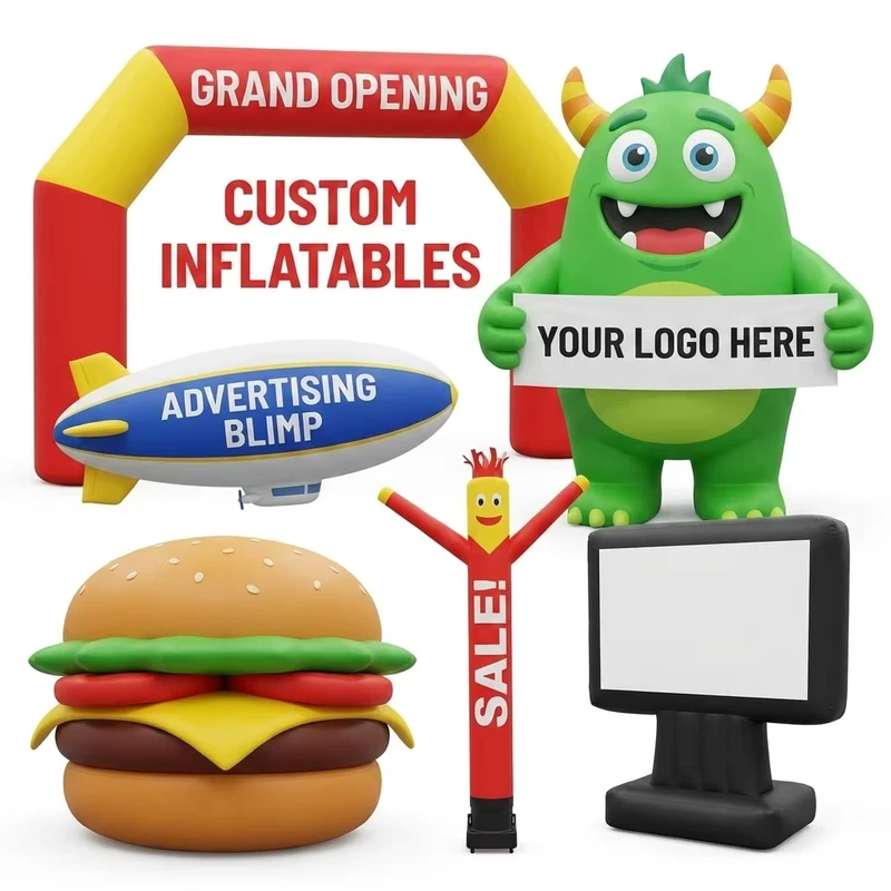 Infláveis de Publicidade ao Ar Livre Grandes, Balão de Teto, Kit de Sinalização de Logo de Marca Personalizado para Inauguração, Display à Prova d'Água