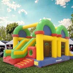 Large Outdoor Inflatable Castle Child’s Play Toy Trampoline Theme Park Pool Amusement Equipment Slip Bouncy Inflatable Castle