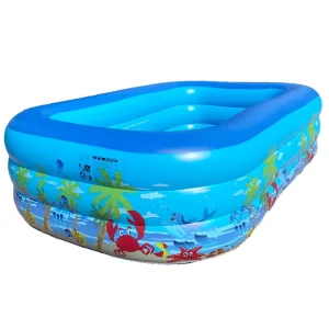 Large Outdoor Inflatable Swimming Pool for Children Baby Foldable Rectangle PVC Ocean Beach Ball Baby Paddling Pool