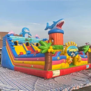 Large Outdoor PVC Inflatable Jumping Castle Commercial Bounce House Trampoline Park Adventure Playhouse for Residential Home Use