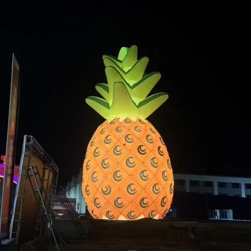 Große Aufblasbare Ananas Ballon, riesiges PVC Obstmodell für Werbung und Promotion mit Lichteffekten