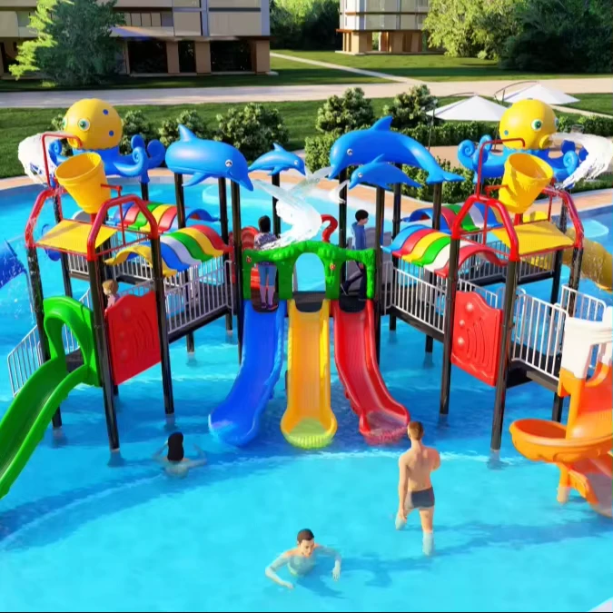 Große Outdoor-Wasserpark-Ausrüstung Kinder-Rutschen Spielplätze und Park Outdoor-Schwimmbad-Rutschen