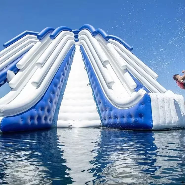 Großes PVC Aufblasbares Sporthindernis Wasser Spiel Kletterwand Eisberg Schwimmendes Spielplatz Aufblasbarer Hüpfburg