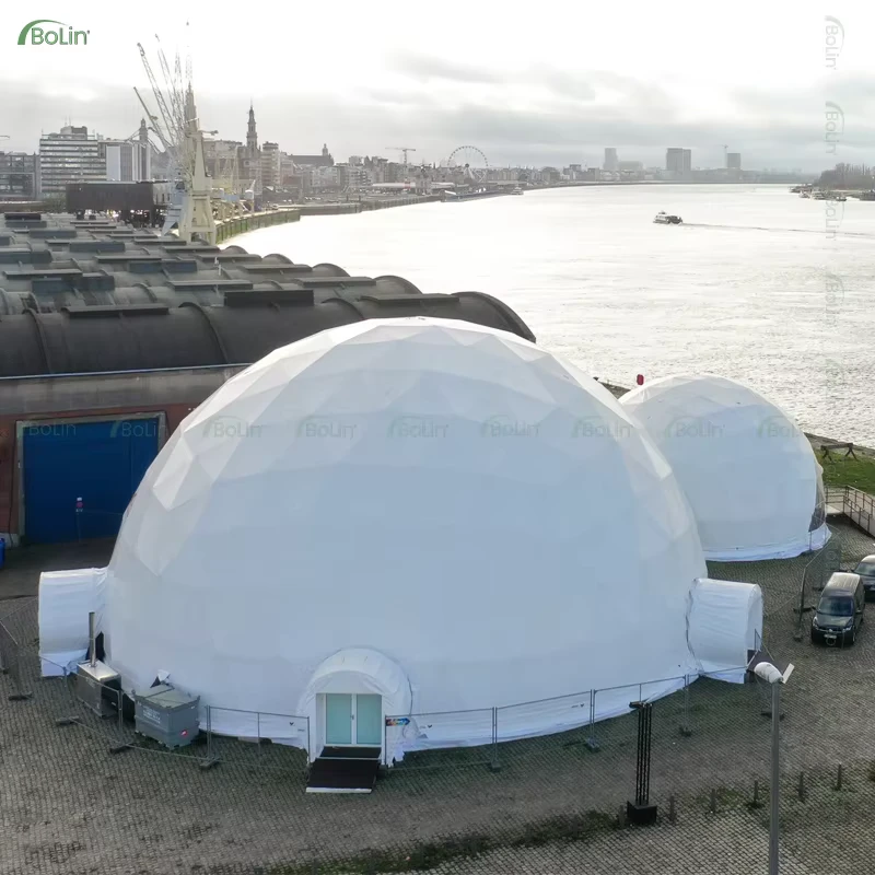 Großes Projektions-Geodätisches Zelt mit wasserdichter, feuerfester PVC-Abdeckung für 360° immersive Erlebnisveranstaltungen Konzerte