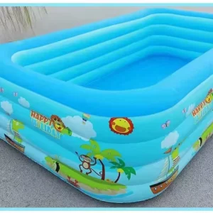 Large Rectangle PVC Inflatable Swimming Pool for Outdoor Backyard Family Kids Adults Use