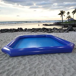 Large Rectangular Above Ground Inflatable Pool for Adults and Children PVC Material for Outdoor Air Swimming