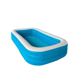 Large Rectangular Inflatable PVC Baby Pool Portable Family Swimming Bath Tub for Kids & Adults