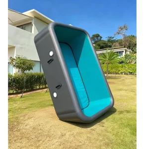 Large Rectangular Inflatable Swimming Pool for Family, Thickened PVC Outdoor Backyard Blow Up Pool for Kids and Adults