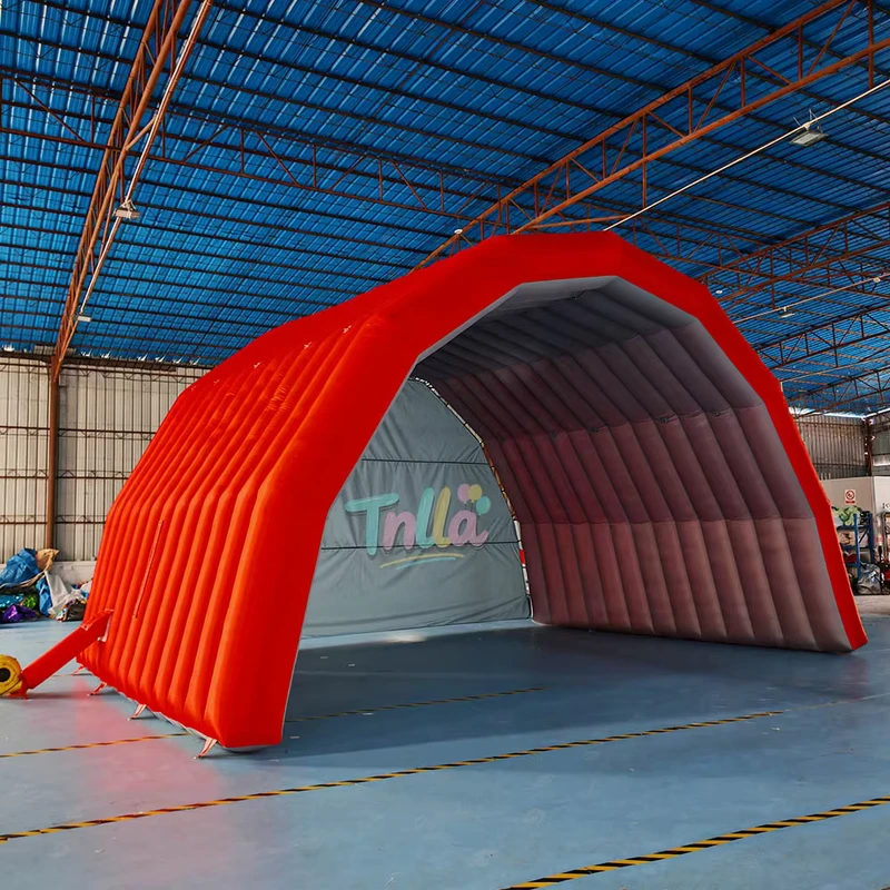 Grande Tenda Inflável Vermelha para Eventos, Cobertura Portátil para Atividades ao Ar Livre e Exibições Promocionais