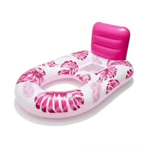 Large Size Inflatable Pool Float with Cup Holders Adults Water Lounger Chair