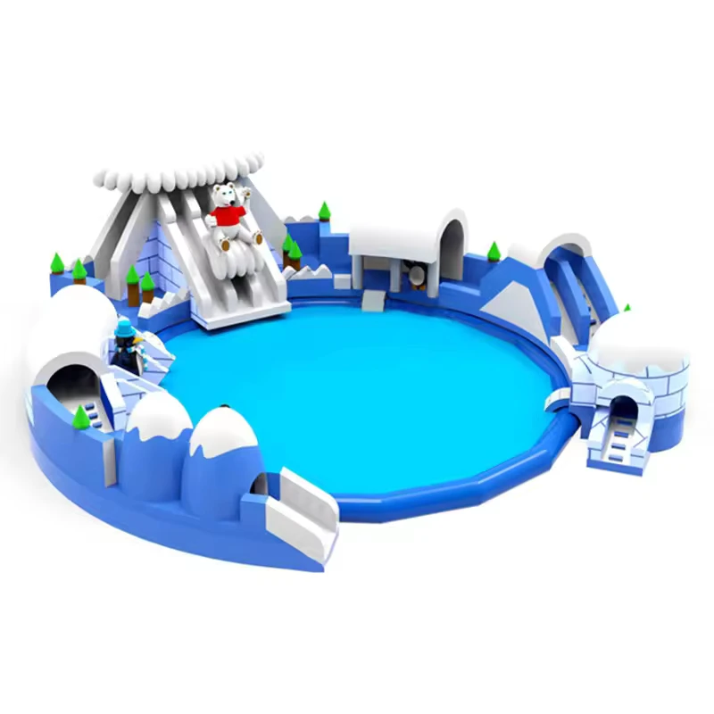Large scale Inflatable Water Park Equipment Mobile Water Slide Outdoor Children’s Amusement Equipment