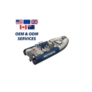 Latest Design Rib Boat Factory CE Rigid Hypalon Inflatable Rib Boat 480 with Outboard Engine Motor