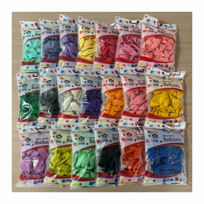 Mainan Balon Lateks Inflatable, Balon Lateks Matte untuk Dekorasi Pernikahan, Ulang Tahun, Pesta 5, 10, 12, 18, 36 Balon Lateks