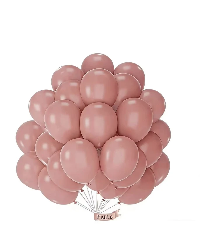 라텍스 블러쉬 핑크 풍선 100개 10인치 보헤미안 연어 가랜드 아치 파티 생일 아기 샤워 장식 핑크 F01