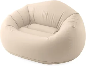 Lazybones Inflatable One Seat Sofa Couch Modern Comfortable PVC FlatBag Easy Inflate Air Bed Indoor Outdoor Leisure