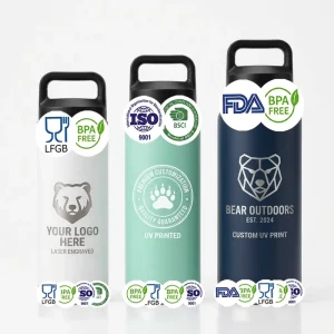 Leakproof Stainless Steel Thermal Sports Bottle Insulated Eco-Friendly Drinking Water Tumbler for Car Travel