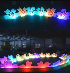 Led Light Inflatable Flower Chain for Wedding Decoration