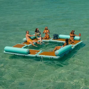 Freizeit-Custom-Logo DWF aufblasbare Sonnenliege, Schwimmflöße, schwimmende Stege für Erwachsene